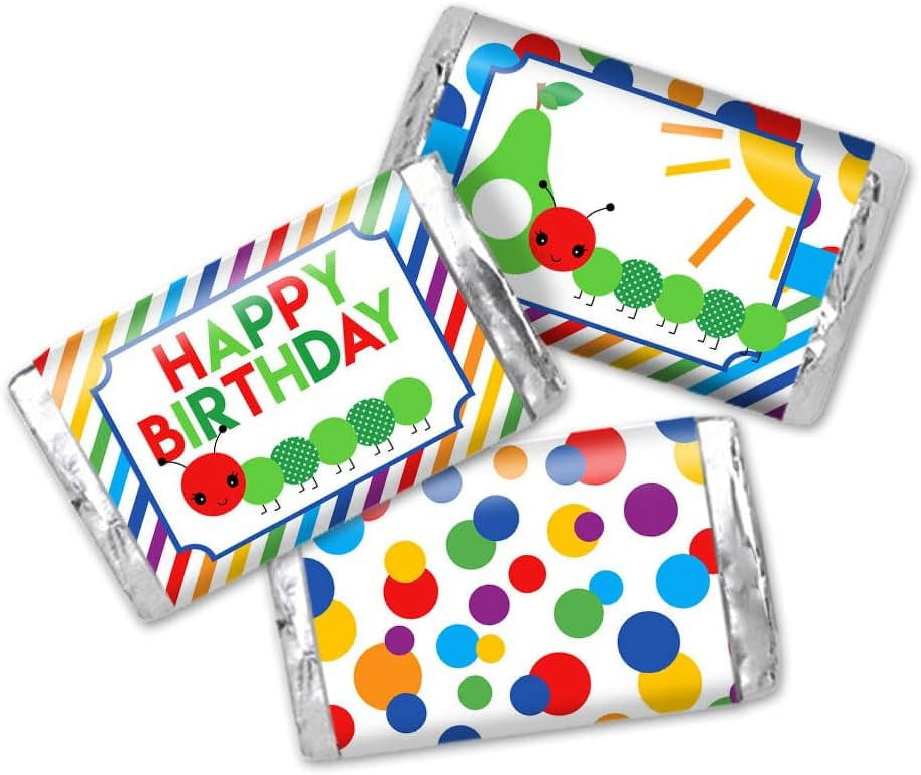 Happy Hungry Birthday Mini Chocolate Candy Bar Sticker Wrappers For happy-hungry-birthday-mini-chocolate-candy-bar-sticker-wrappers-for