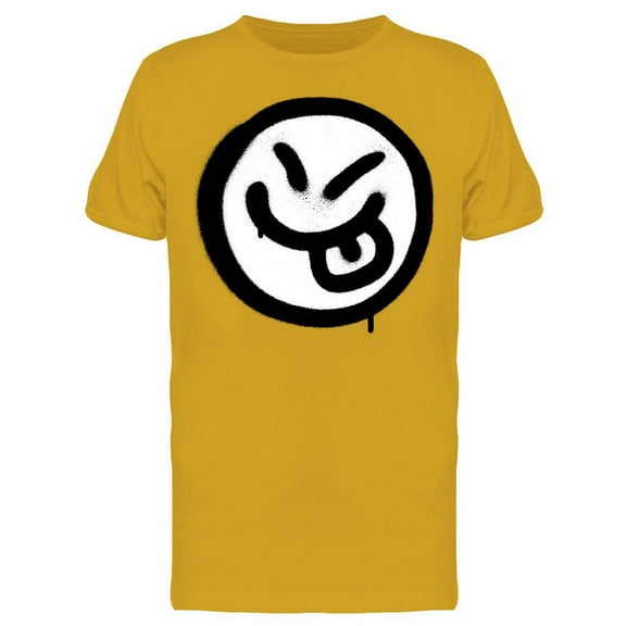 Happy Icon Sprayed T-Shirt Men -Image by Shutterstock, Male Large