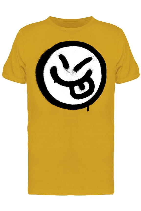 Happy Icon Sprayed T-Shirt Men -Image by Shutterstock, Male Small