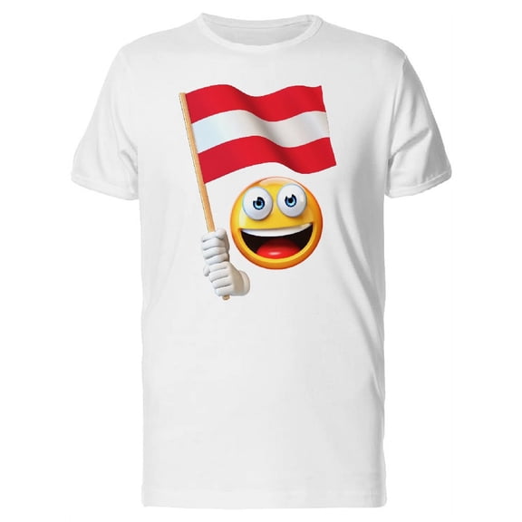 Happy Icon With Austrian Flag Tee Men's -Image by Shutterstock