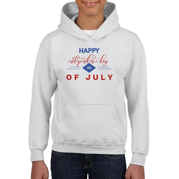 Happy Independence Day 4Th. Hoodie Juniors -Image by Shutterstock, Small
