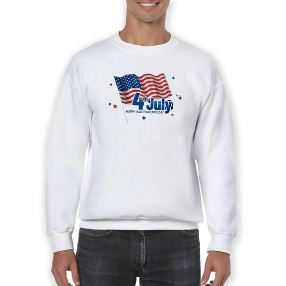Happy Independence Day 4Th Sweatshirt Men -Image by Shutterstock, Male 4X-Large