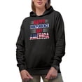 thumbnail image 1 of Happy Independence Day America, Black Hooded Sweatshirt or Hoodie, Medium, 1 of 5