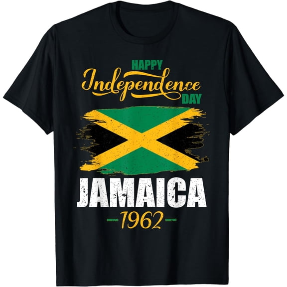 Happy Independence Day Jamaica 1962 Proud Jamaican Flag T-Shirt