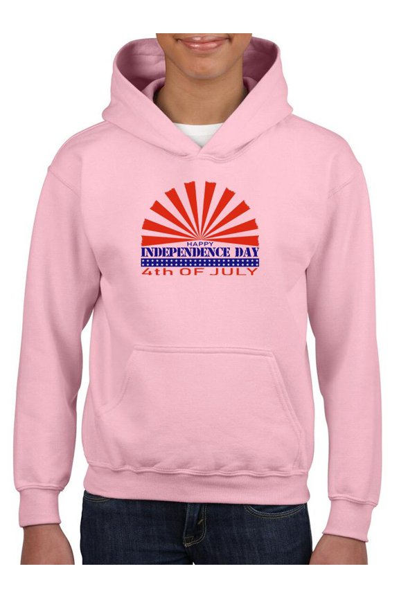 Happy Independence Day! Quote Hoodie Juniors - Youth Hoodie, Small