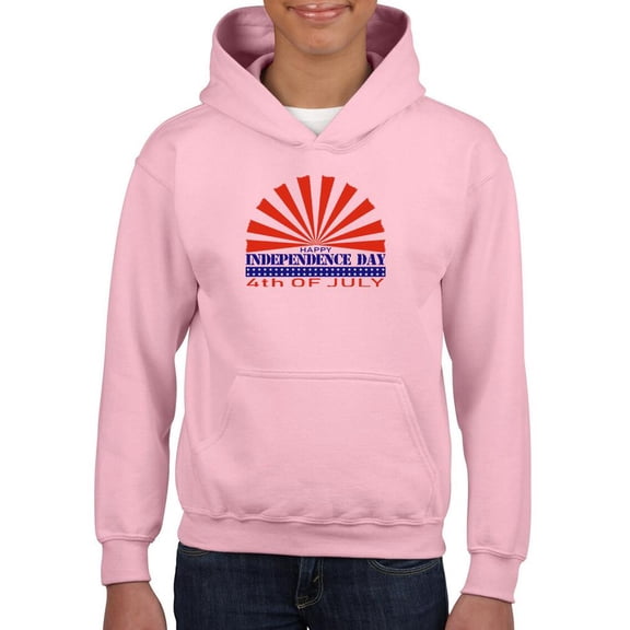 Happy Independence Day! Quote Hoodie Juniors -Image by Shutterstock, x-Large