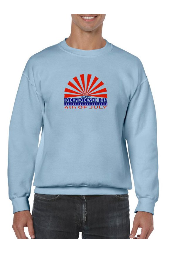 Happy Independence Day! Quote Sweatshirt Men -Image by Shutterstock, Male Medium
