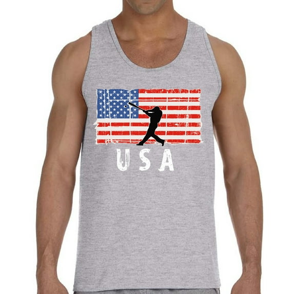 Happy Independence Day Tank Top for Men - 4th of July Baseball Flag USA Graphic Tanks Patriotic Outfit