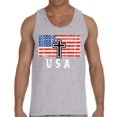 thumbnail image 1 of Happy Independence Day Tank Top for Men - 4th of July Cross USA Graphic Tanks Patriotic Outfit, 1 of 2