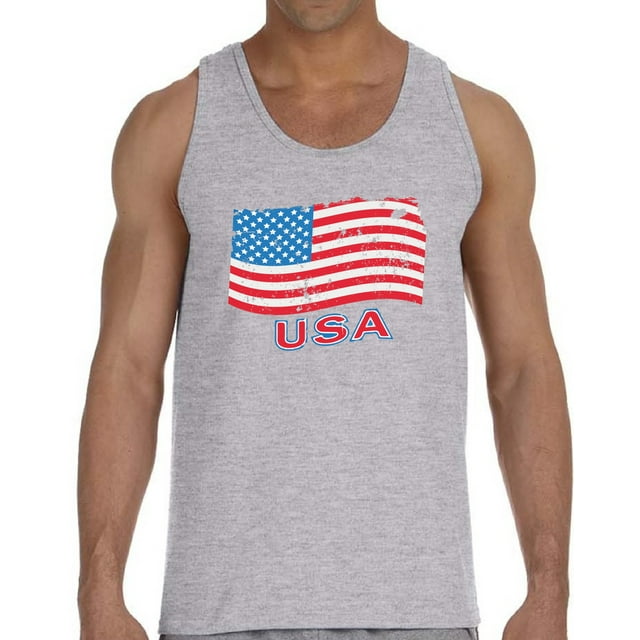 Happy Independence Day Tank Top for Men - 4th of July Distress Flag USA ...