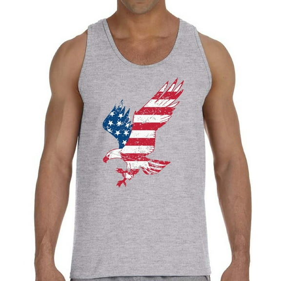Happy Independence Day Tank Top for Men - 4th of July Eagle American Flag Graphic Tanks Patriotic Outfit