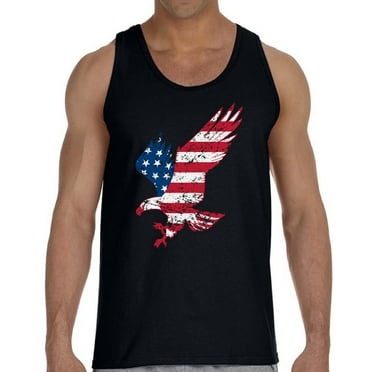 Happy Independence Day Tank Top for Men - 4th of July Eagle American Flag Graphic Tanks Patriotic Outfit