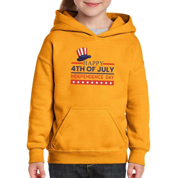 Happy Independence Day Usa Hoodie Juniors -Image by Shutterstock,  Medium