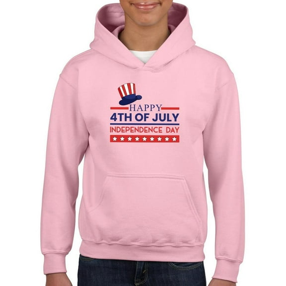Happy Independence Day Usa Hoodie Juniors -Image by Shutterstock, Medium