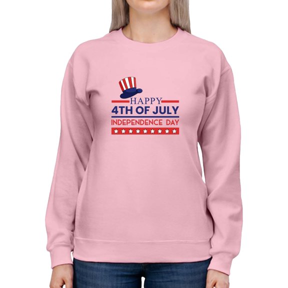 Happy Independence Day Usa Sweatshirt Women - Women Sweatshirt, 3XL
