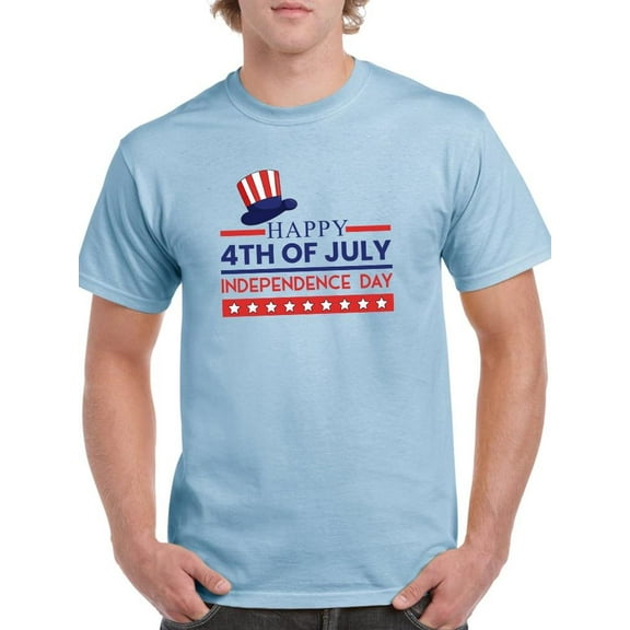 Happy Independence Day Usa T-Shirt Men -Image by Shutterstock, Male 4X-Large