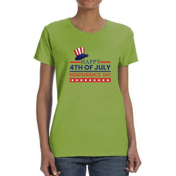 Happy Independence Day Usa T-Shirt Women -Image by Shutterstock, Female Medium