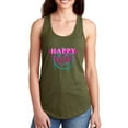 thumbnail image 1 of Happy Inside Spray Drip Ink Racerback Tank Women -Image by Shutterstock, Female Medium, 1 of 4