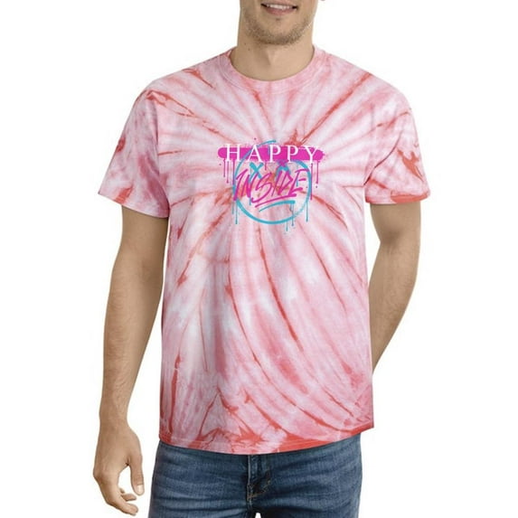 Happy Inside Spray Drip Ink Tie Dye Cyclone Men -Image by Shutterstock, Male x-Large