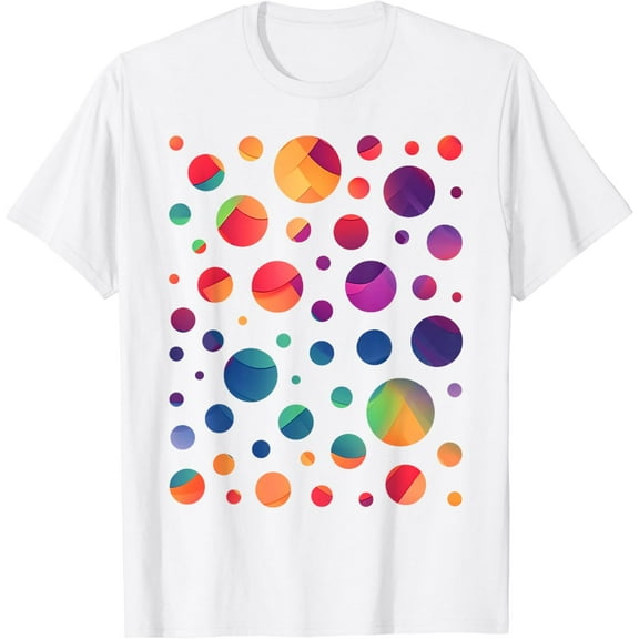 Happy International Dot Day Polka Dot Day T-Shirt100% pure cotton white short-sleeved T-shirts for men and women