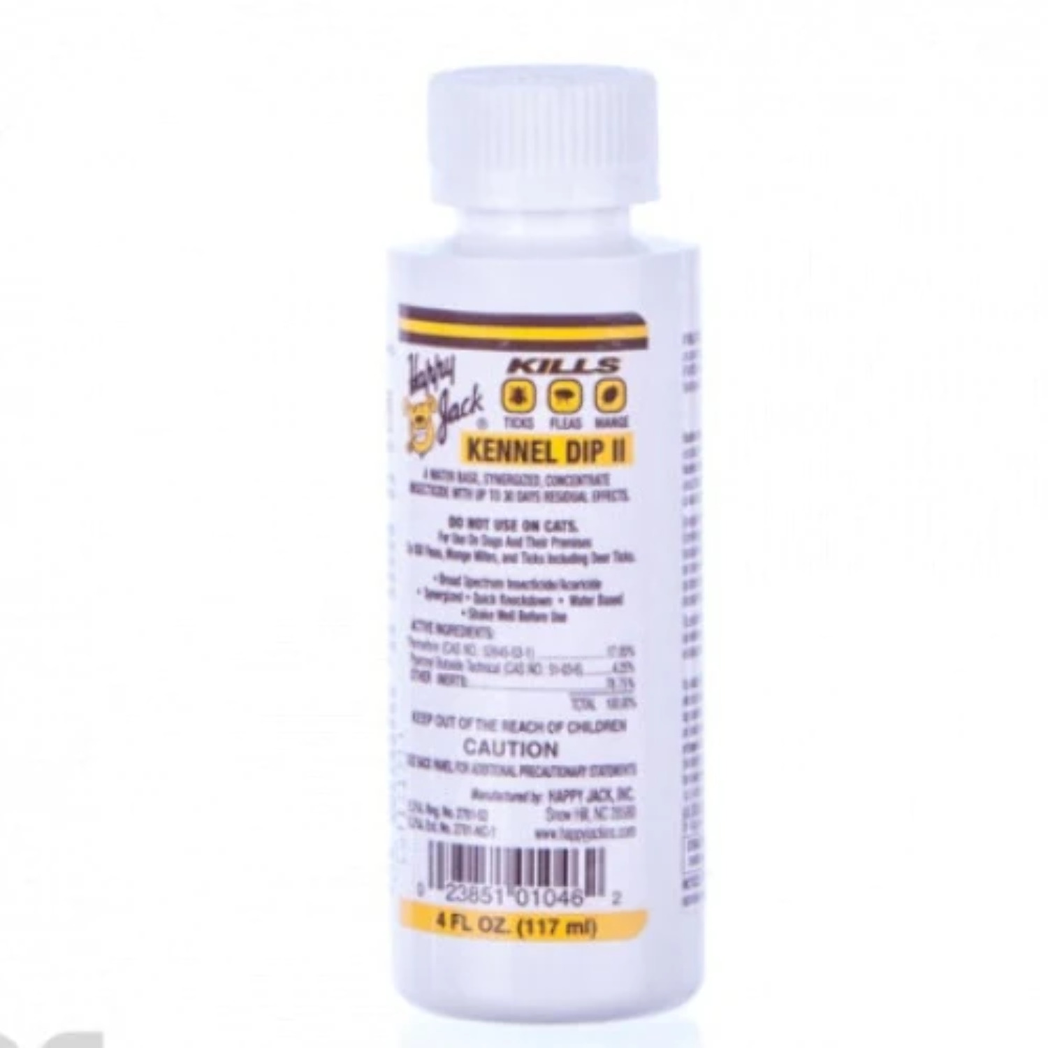 Happy Jack Kennel Dip II Flea Tick Dip for Dogs 4 oz.