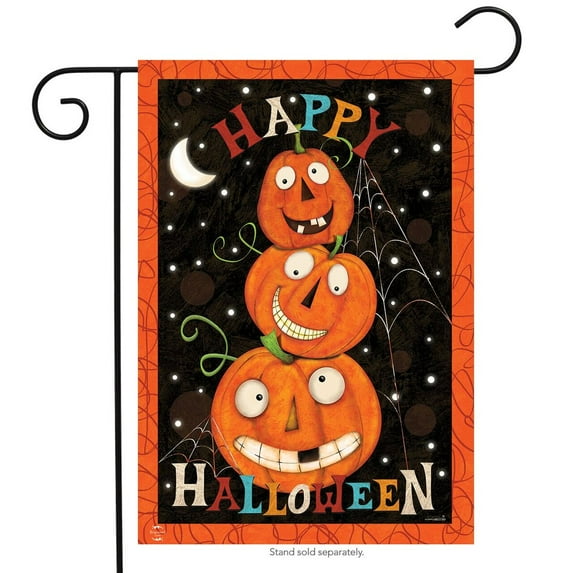 Happy Jacks Halloween Garden Flag Jack o'Lantern 12.5" x 18" Briarwood Lane