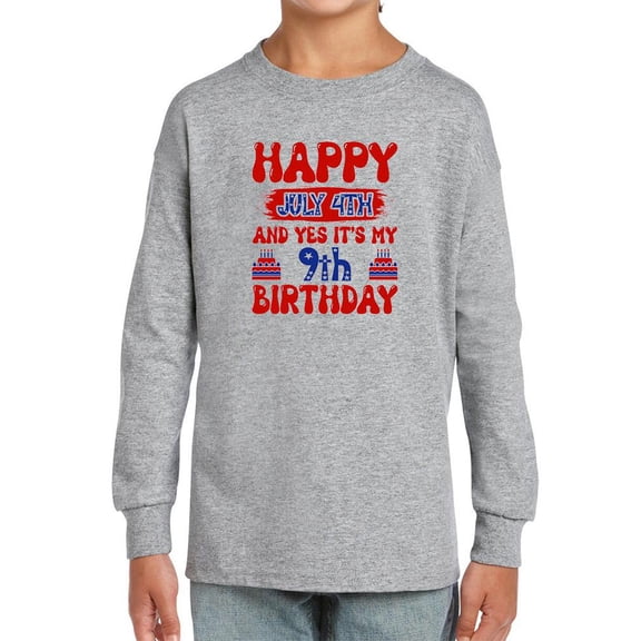 Happy July 4Th, 8Th Birthday Long Sleeve Toddler -Image by Shutterstock, 4 Toddler