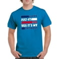thumbnail image 1 of Happy July 4Th And My Birthday T-Shirt Men -Image by Shutterstock, Male x-Large, 1 of 4