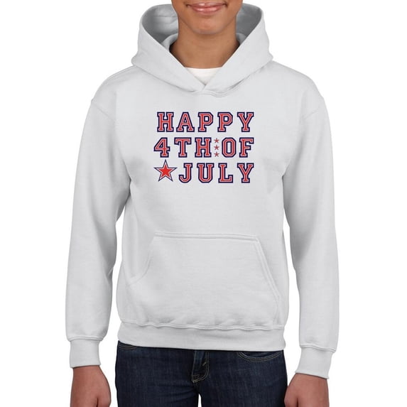 Happy July 4Th! Hoodie Juniors -Image by Shutterstock, Medium