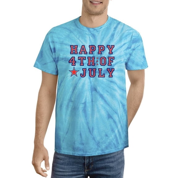 Happy July 4Th! Tie Dye Cyclone Men -Image by Shutterstock, Male Small