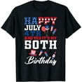 thumbnail image 1 of Happy July 4th And Yes It's My 50th Birthday American Flag Funny Creative Graphic T-Shirt, 1 of 3