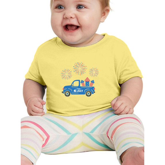 Happy July 4th Truck T-Shirt Infant -Image by Shutterstock, 12 Months