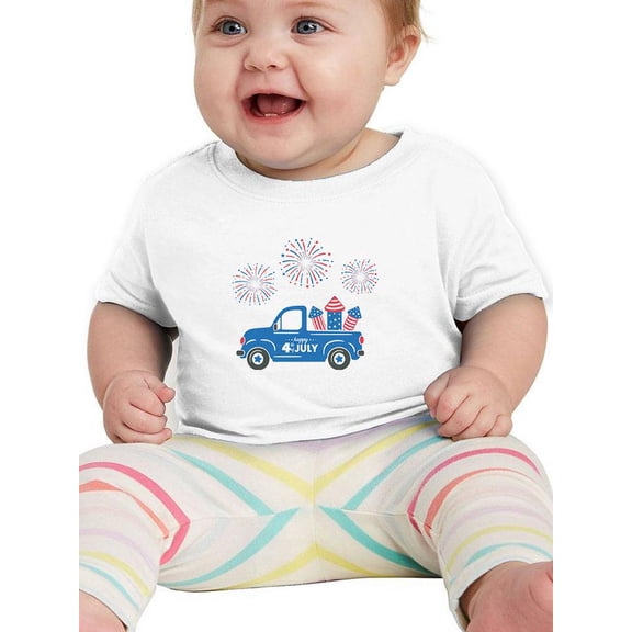 Happy July 4th Truck T-Shirt Infant -Image by Shutterstock, 24 Months
