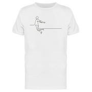 Happy Jumping Man T-Shirt Men -Image by Shutterstock, Male Medium