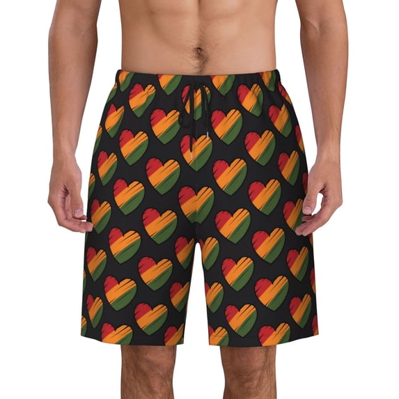 Happy June 19 Freedom African American Men'S Beach Pants Quick Dry Short Swim Trunks With With Pockets And Mesh Lining Swimwear Beach Bathing Shorts 3x-Large