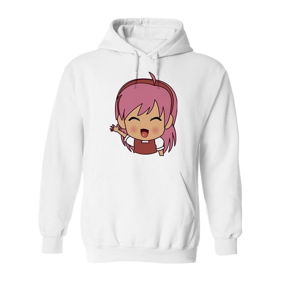 Happy Kawaii Girl Hoodie Women -SPIdeals Designs, Female 3X-Large