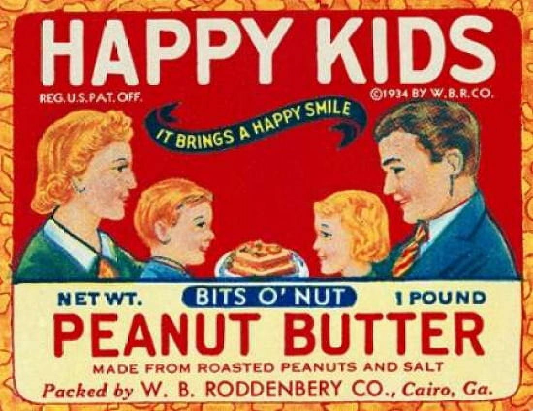 Happy Kids Bits o Nut Peanut Butter Canvas Art - Retrolabel (22 x 28)