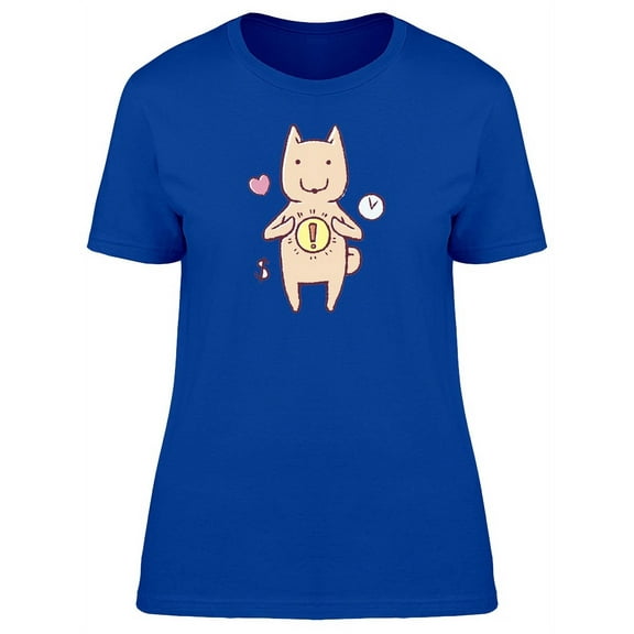 Happy Kitten Doodle Cartoon T-Shirt Women -Image by Shutterstock, Female Small