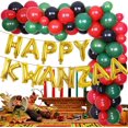 thumbnail image 1 of Happy Kwanzaa Day Balloon Garland Kit Decorations for African Heritage Holiday Party Supplies - 70pcs Latex Balloons with HAPPY KAWANZAA Banner, 1 of 6