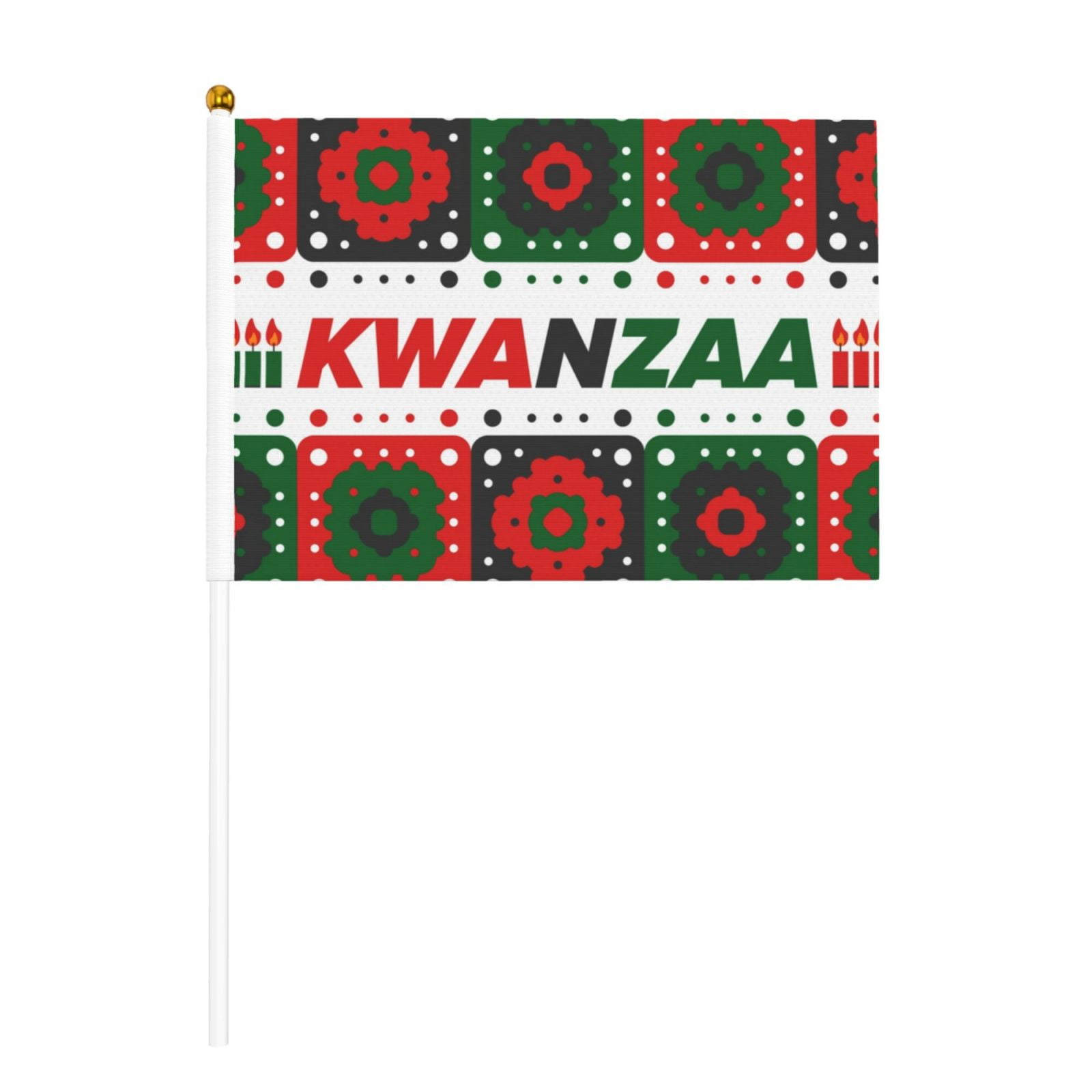 Happy Kwanzaa Flags 10 Packs Mini Handheld Flag Desk Flag 5.5 x 8.3 ...