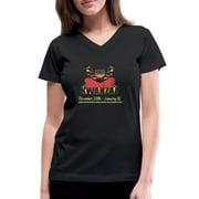Happy Kwanzaa Kinara Candles African American Women's V-Neck T-Shirt