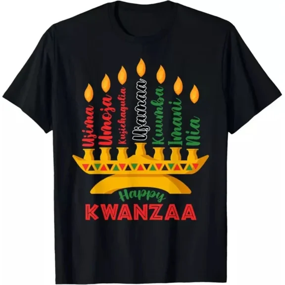Happy Kwanzaa Kinara Seven Candles Principles Of Kwanzaa