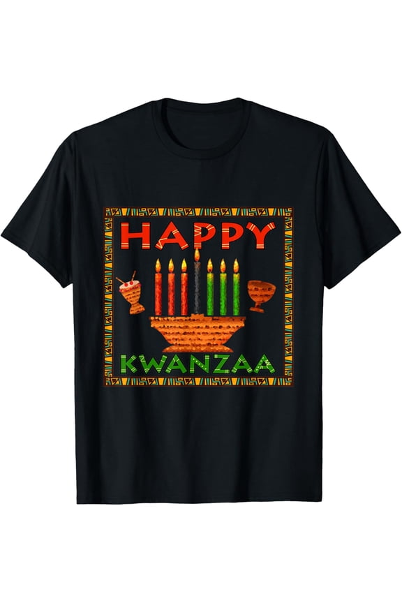 Happy Kwanzaa Ugly Christmas T-Shirt T-Shirtmen and women can wear, black, white, gifts.S,M,L,XL,2XL,3XL,961XL
