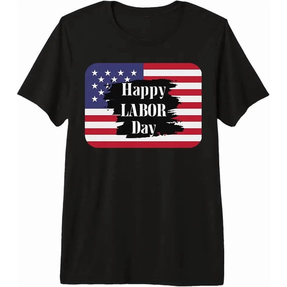 Happy Labor Day American Flag Premium Tri-blend T-Shirt