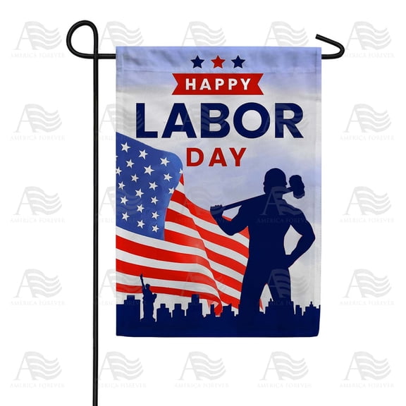 Happy Labor Day American Worker Proud Festive Holiday Career Appreciation Outdoor Accent Display, 12x18 POLE NOT INCLUDED