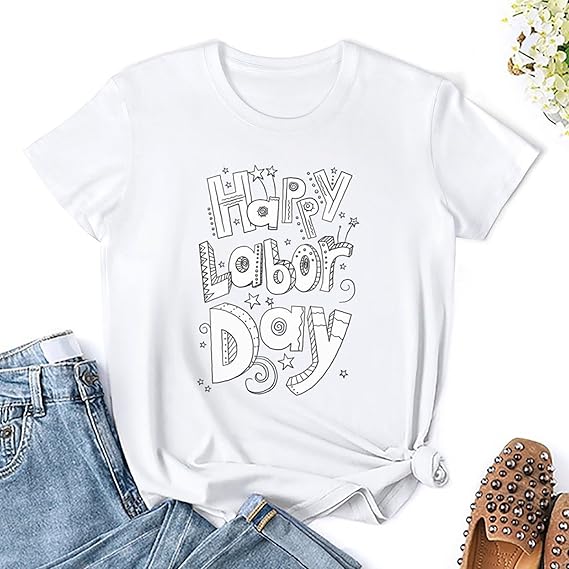 Happy Labor Day Shirt for Women Labor Day T Shirt Personalized Labor