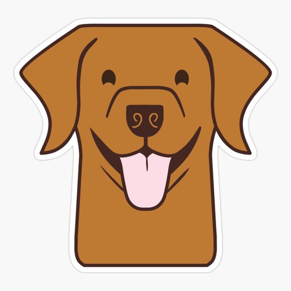 Happy Labrador - Labrador Retriever - Lab Mom - Lab Gifts - Reddish Brown Lab Er, Phone Decal Water Bottle Stickers Car Decals, Funny Birthday Gift