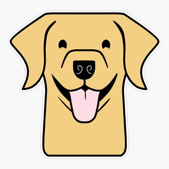 Happy Labrador - Yellow Lab - Lab Mom - Yellow Lab Gifts - Golden Lab Er, Phone Decal Water Bottle Stickers Car Decals, Funny Birthday Gift