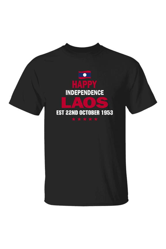 Happy Laos Flag Day Est 22Nd October 1953 Lao Proud Independence Celebration T-Shirt