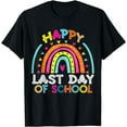 thumbnail image 1 of Happy Last Day Of School Teacher Graduation Rainbow T-Shirt, 1 of 4